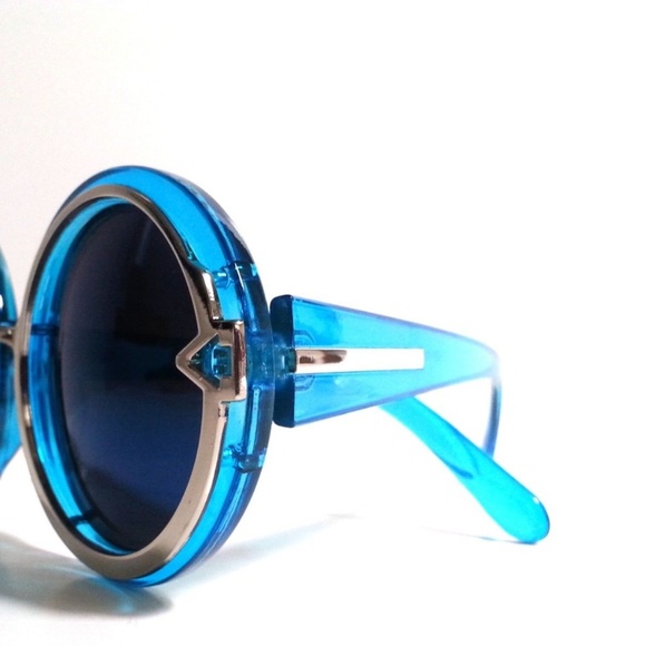 Large Round Double Ring Frame Multicolor Lenses - Picture 3 of 6